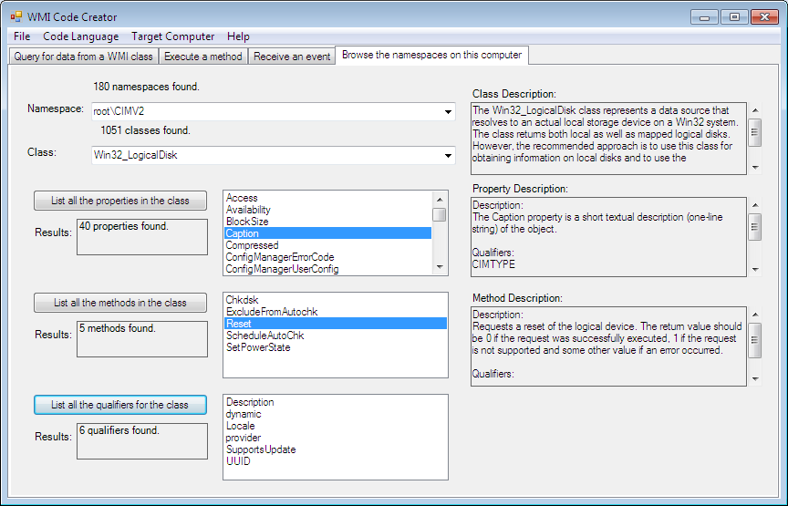 Administration via WMI - wmicodecreator