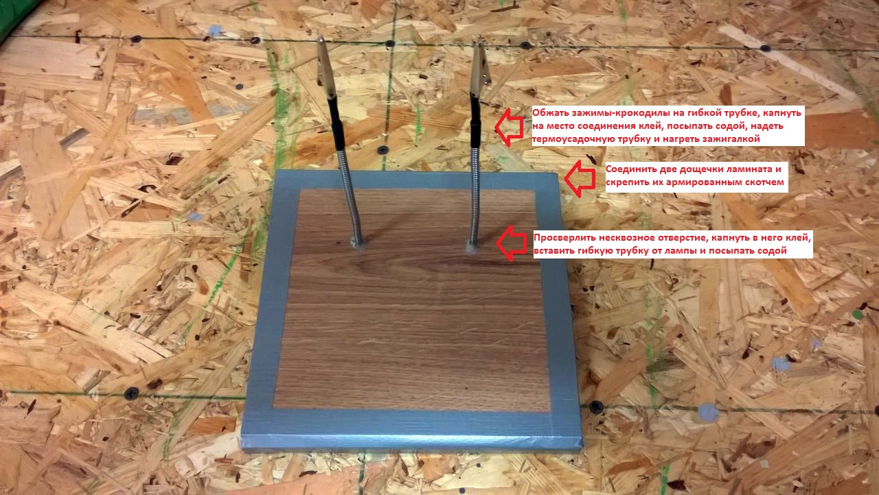 Self-made table for soldering