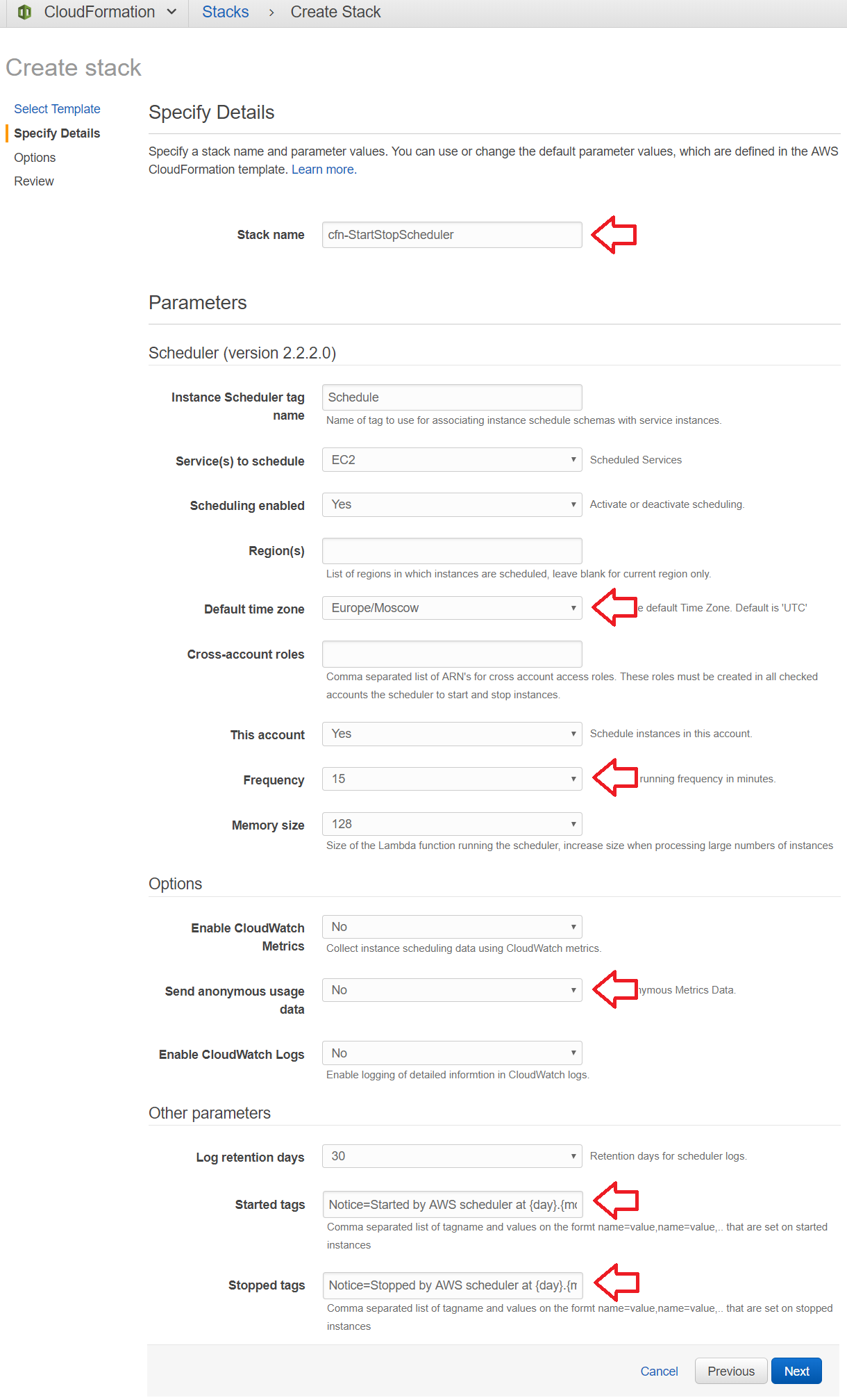 Start-stop AWS instances by a schedule