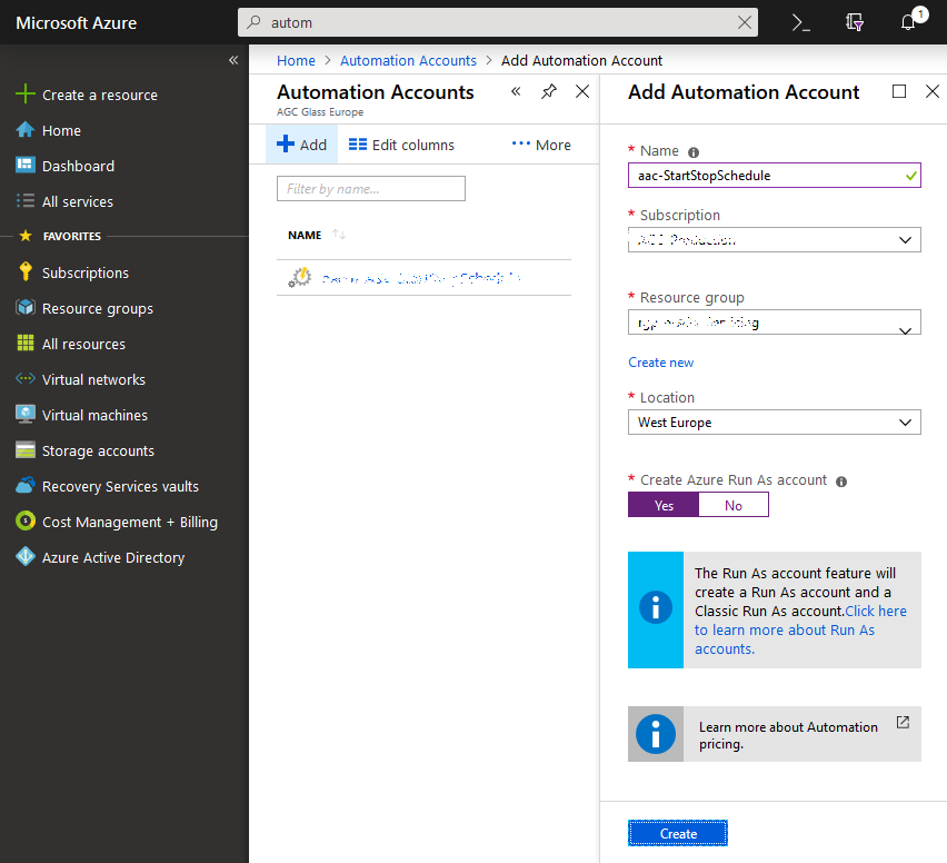 Servers - Start-stop Azure instances by a schedule