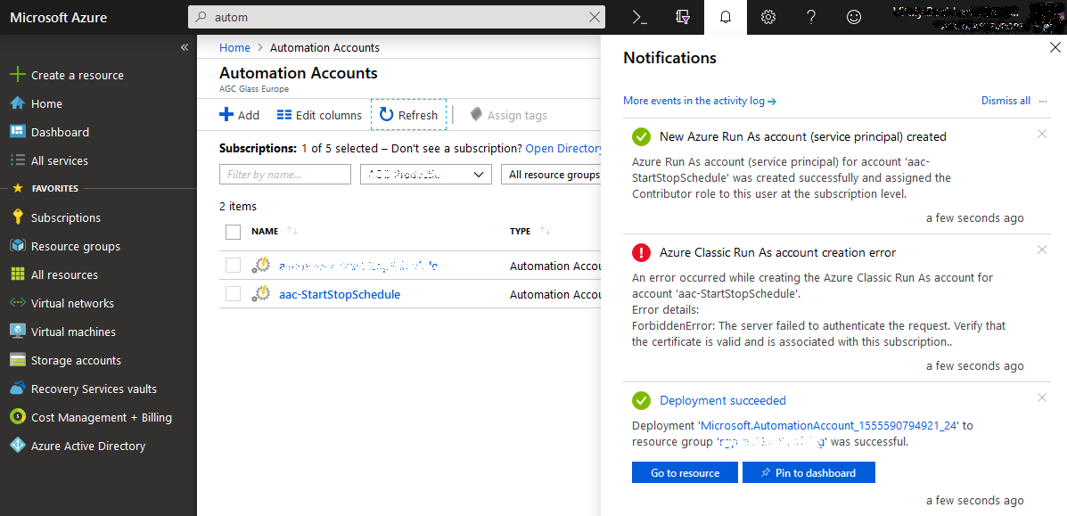 Servers - Start-stop Azure instances by a schedule