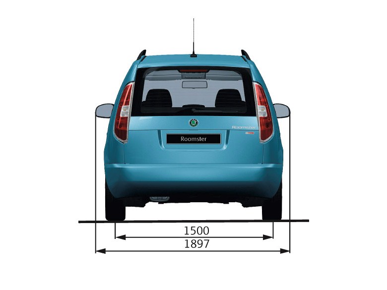 Skoda Roomster - Dimensions - rear