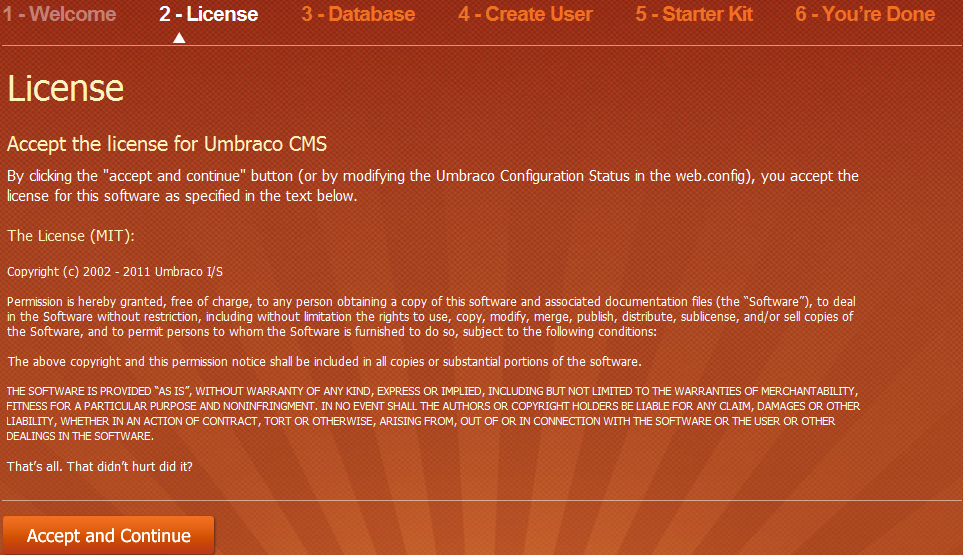 Umbraco - UmbracoInstallation